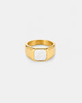Mother of Pearl Signet Ring | Gold 1