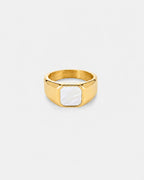 Mother of Pearl Signet Ring | Gold 1