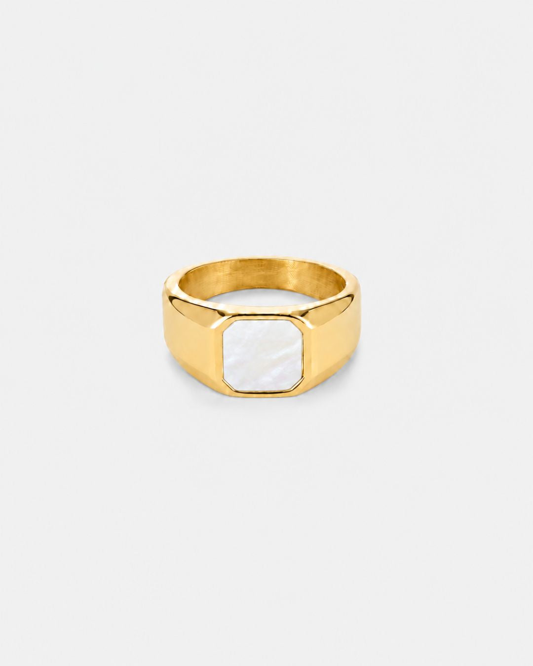 Mother of Pearl Signet Ring | Gold 1