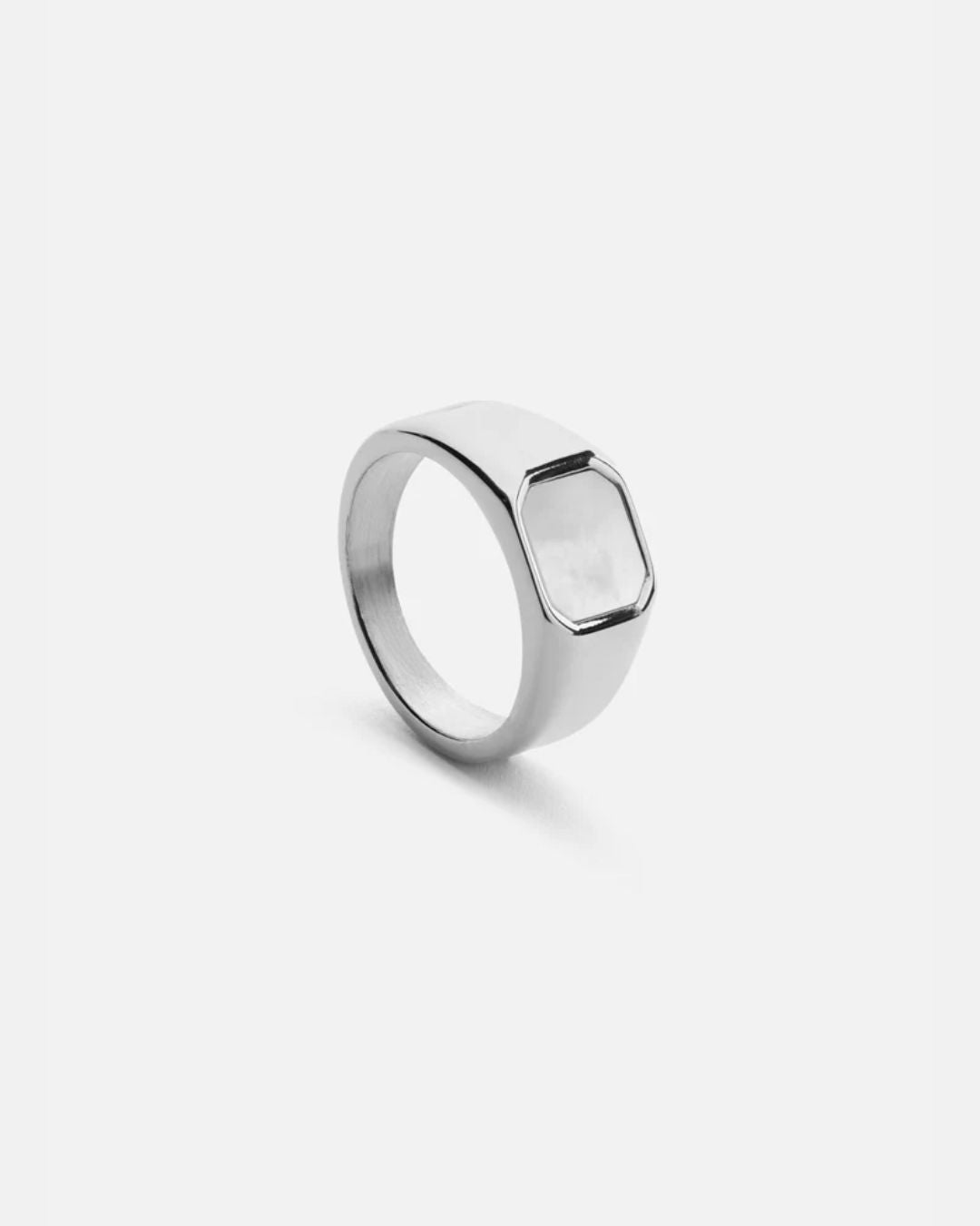 Mother of Pearl Signet Ring | Silver 3