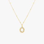 Pearl Initial Necklace 23
