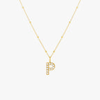 Pearl Initial Necklace 24