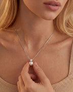 Pearl Zirconia Necklace | Silver 6