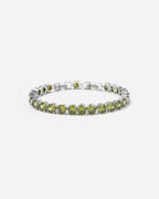 Peridot Tennis Bracelet | Silver 1