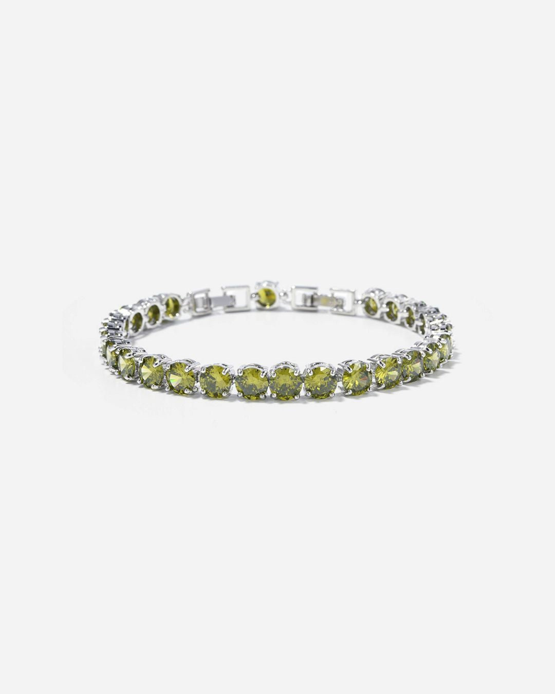 Peridot Tennis Bracelet | Silver 1