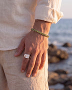 Peridot Tennis Bracelet | Silver 2