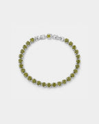 Peridot Tennis Bracelet | Silver 3