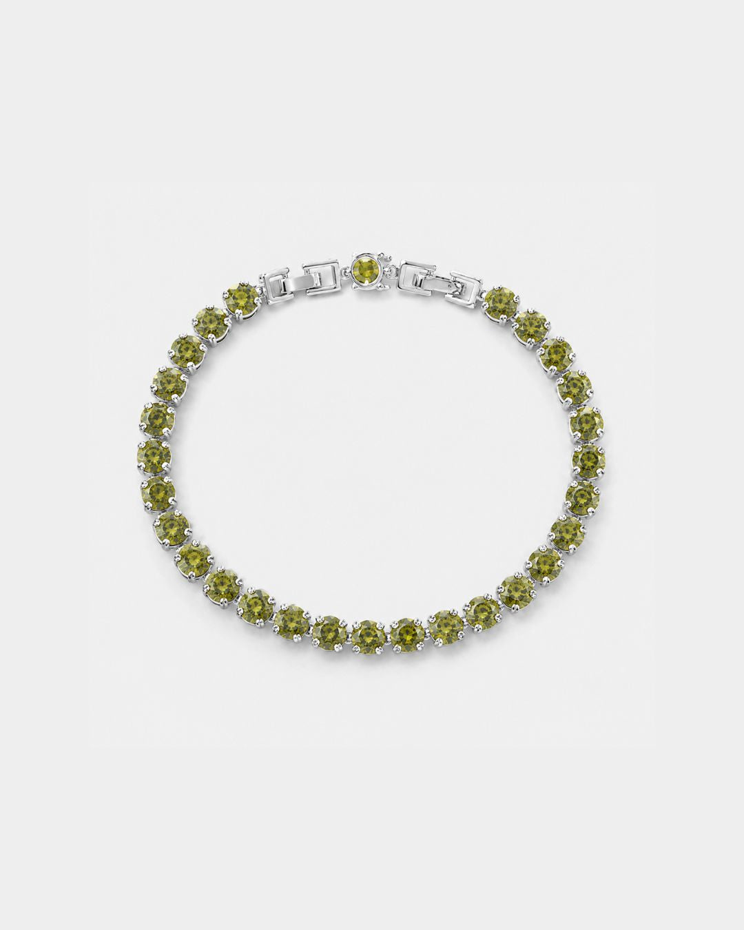 Peridot Tennis Bracelet | Silver 3