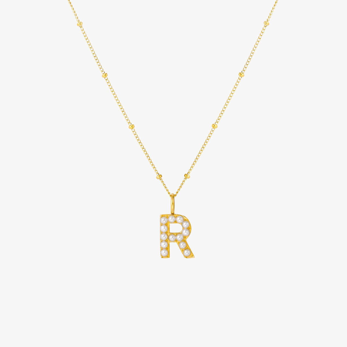 Pearl Initial Necklace 26