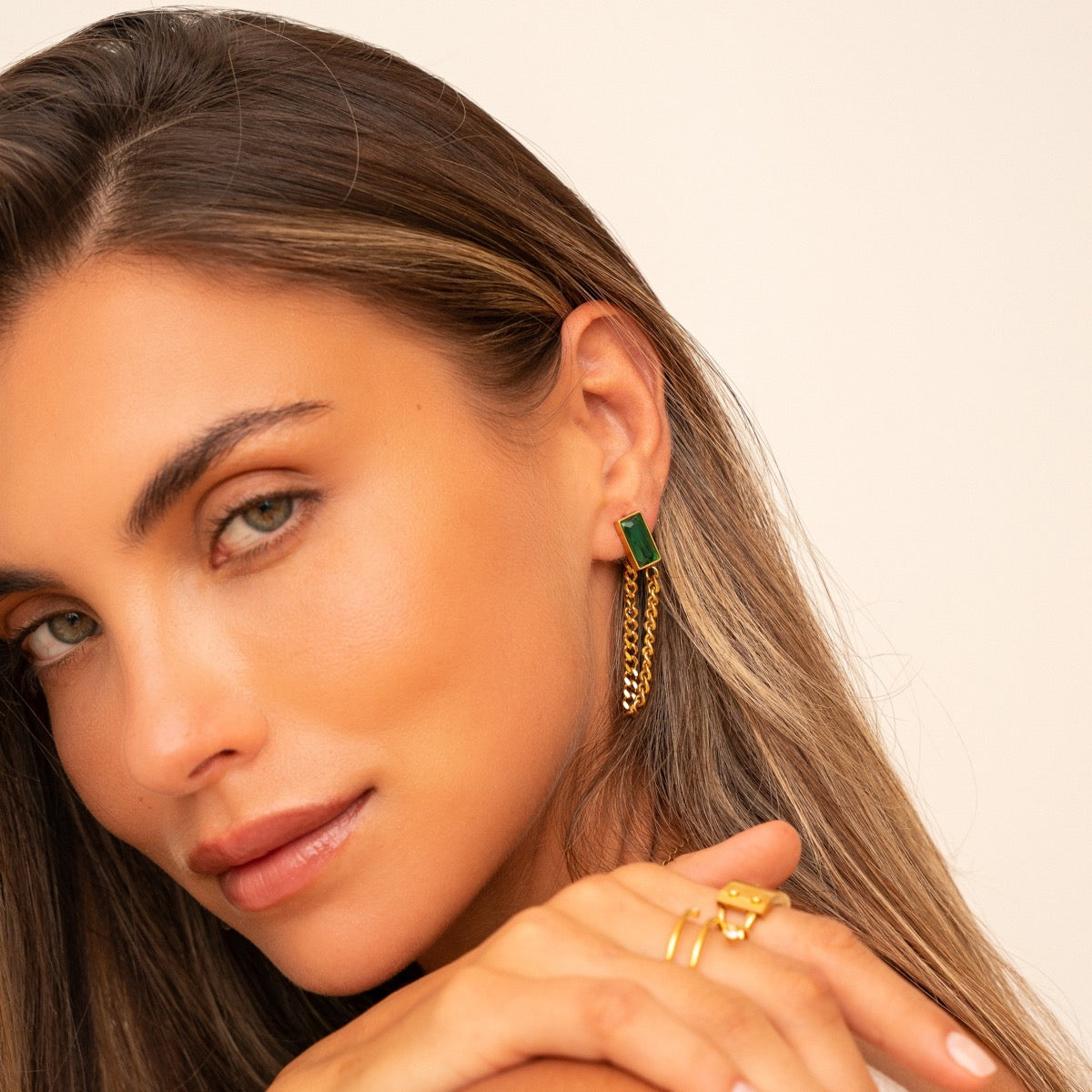 Esmeralda Chain Earrings 6