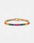 Tennis Bracelet | Rainbow 18K Gold 1