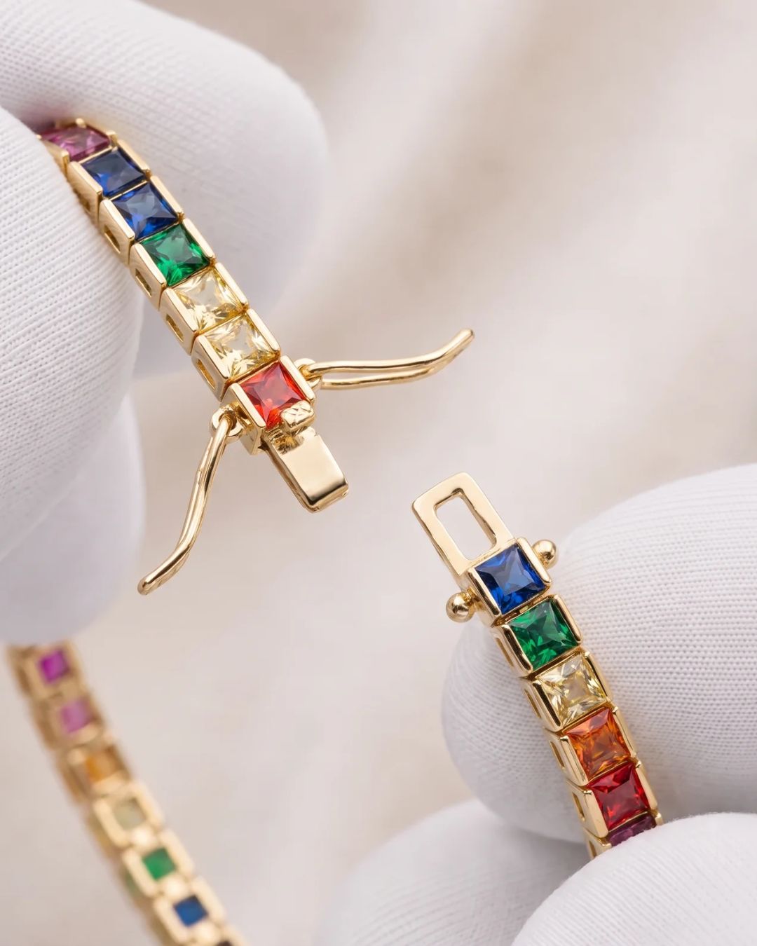 Tennis Bracelet | Rainbow 18K Gold 5