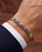 Tennis Bracelet | Rainbow 18K Gold 4