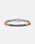 Tennis Bracelet | Rainbow Silver 1
