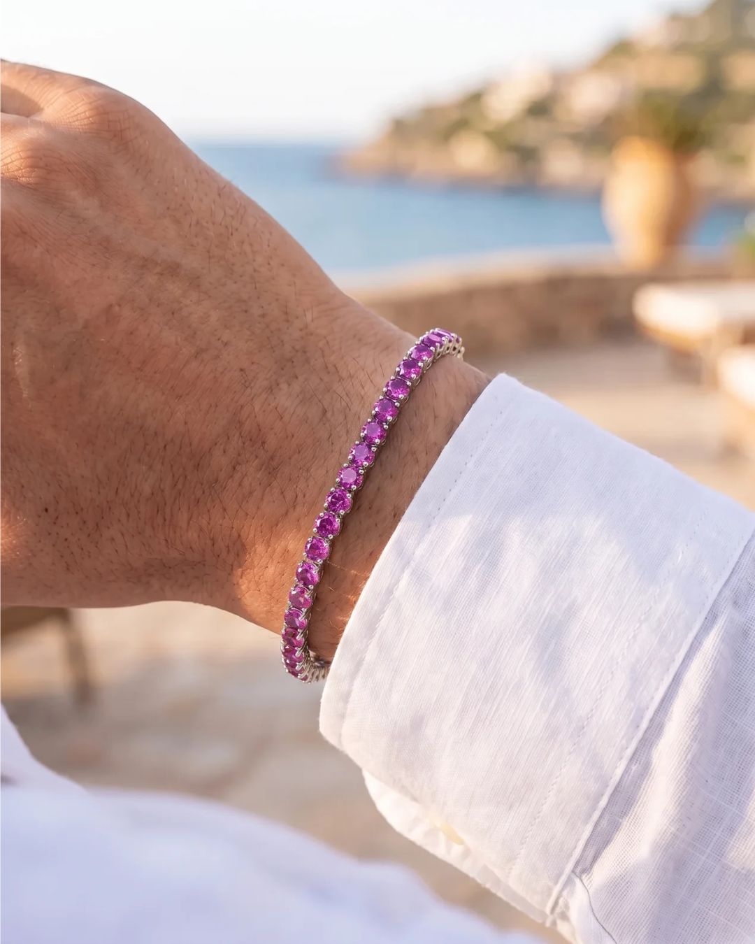 Rosé Éclat Bracelet | Pink Moissanite 2