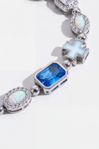 Royal Azure Mosaic Bracelet | Silver 7