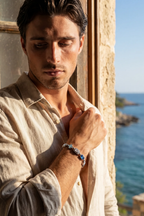 Royal Azure Mosaic Bracelet | Silver 8