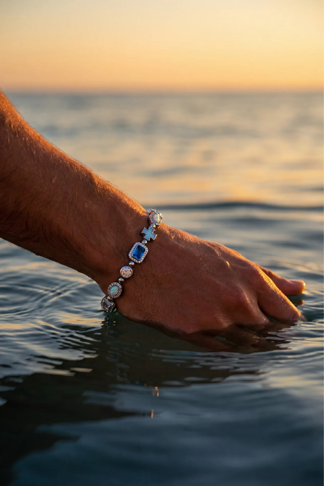 Royal Azure Mosaic Bracelet | Silver 3