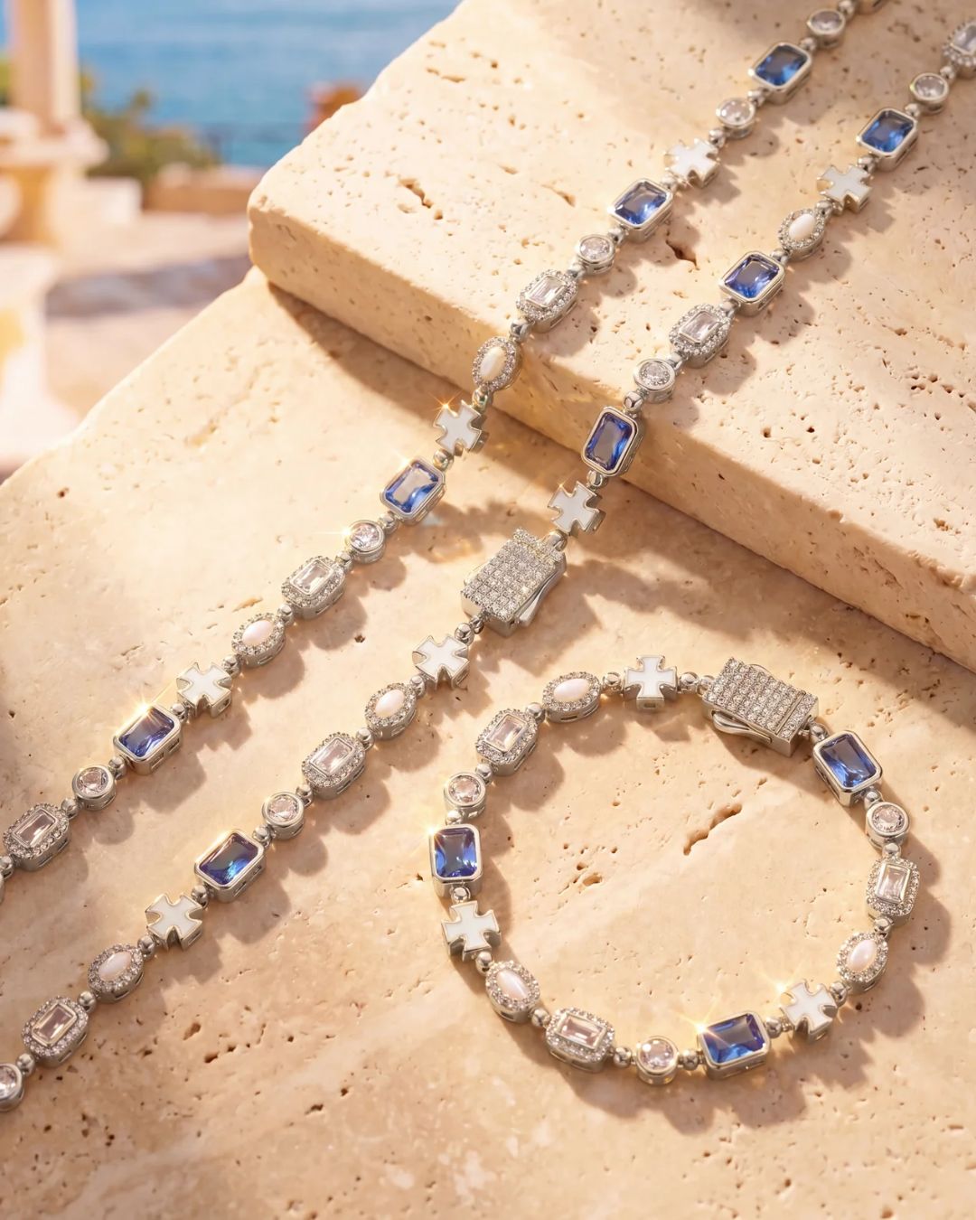 Royal Azure Mosaic Bracelet | Silver 5