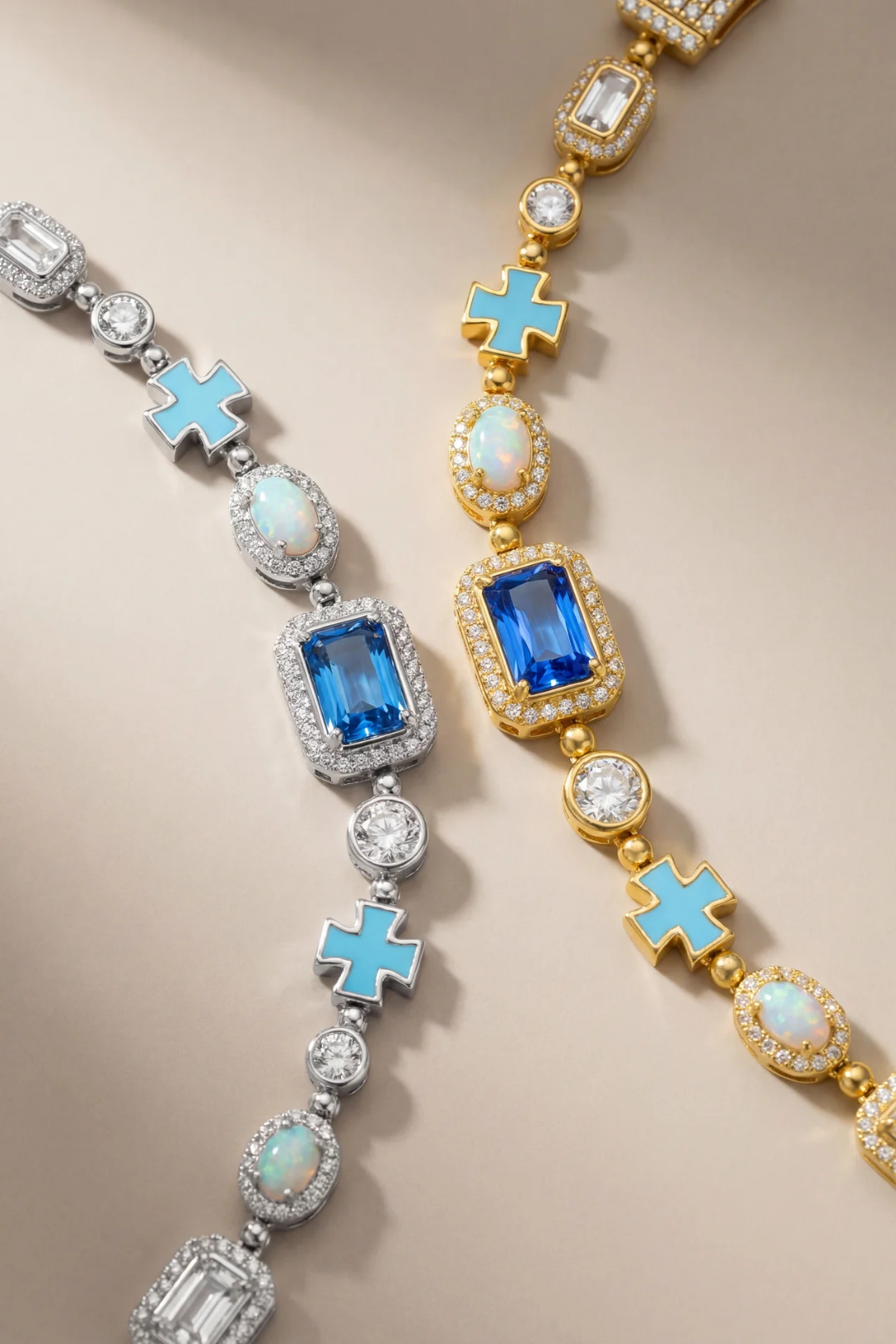 Royal Azure Mosaic Necklace | 18K Gold 4