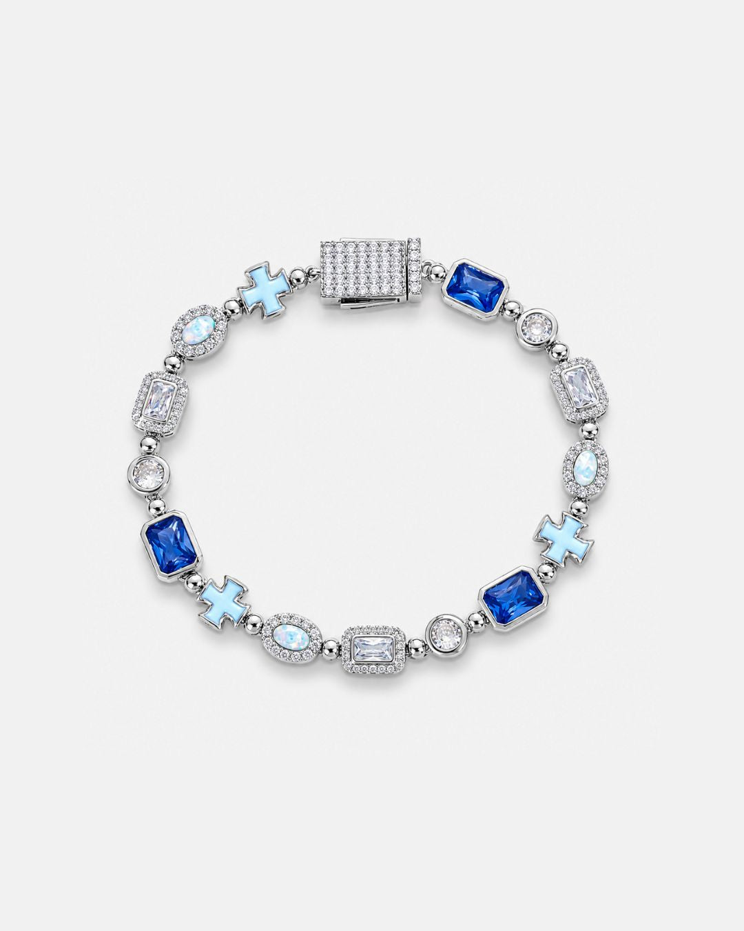 Royal Azure Mosaic Bracelet | Silver 1