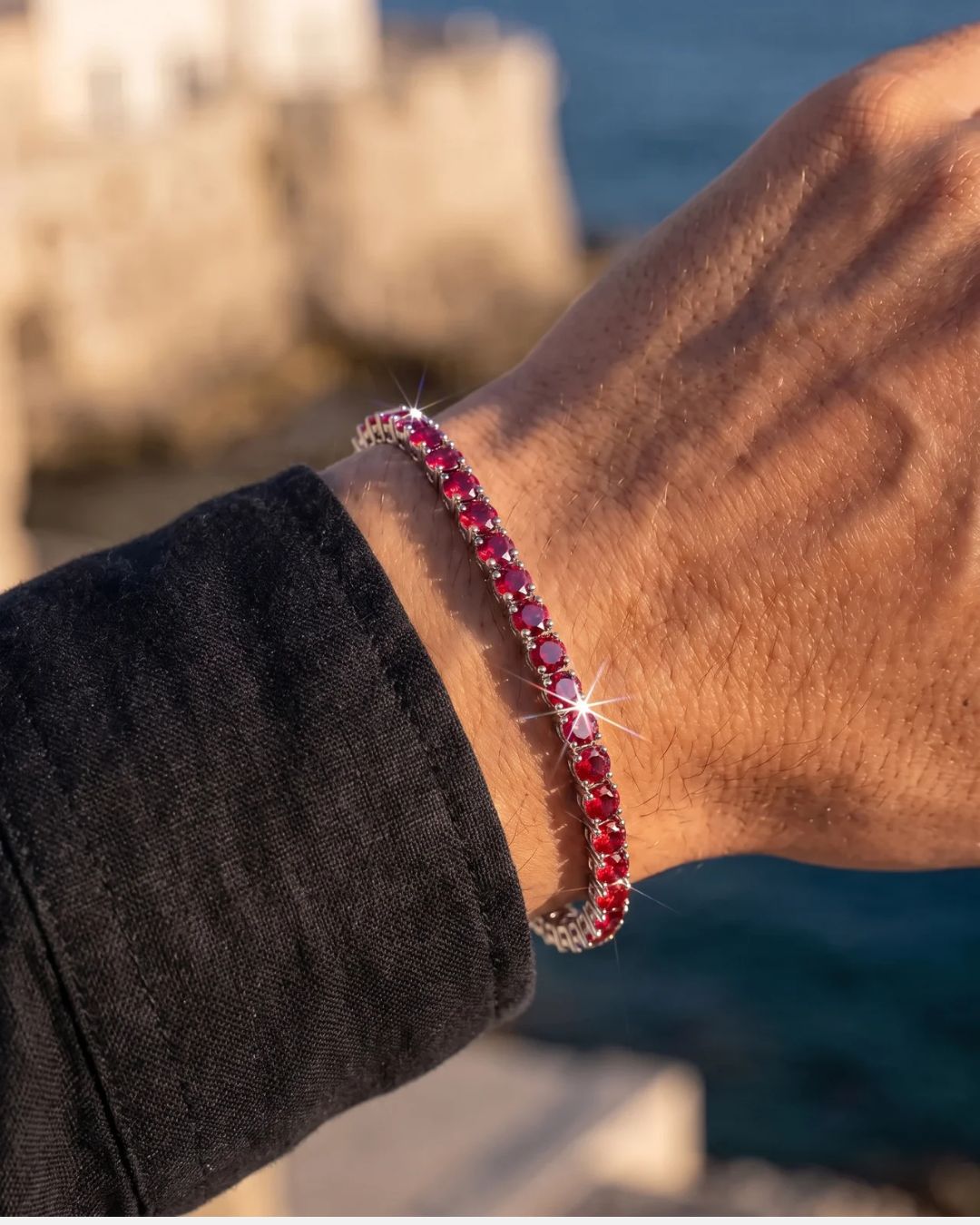 Rubis Éclat Bracelet | Red Moissanite 2