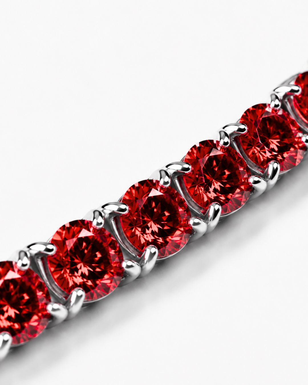 Rubis Éclat Bracelet | Red Moissanite 5