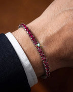 Rubis Éclat Bracelet | Red Moissanite 4