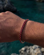 Tennis Necklace | Ruby Red Silver 3