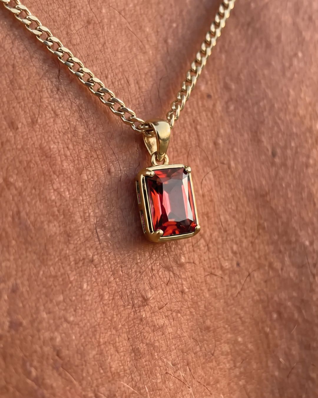 Ruby Pendant Necklace | 1 Carat 18K Gold 6