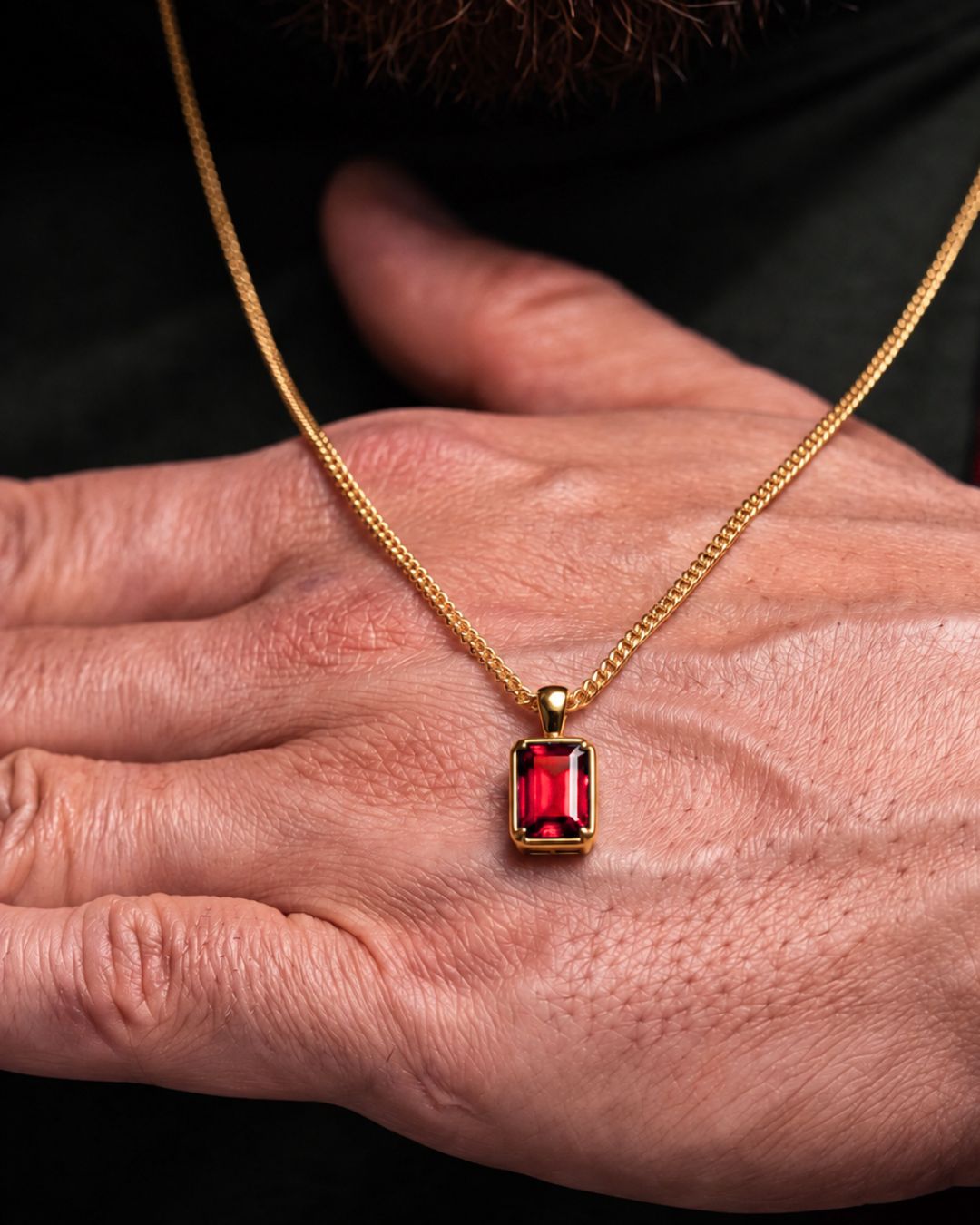 Ruby Pendant Necklace | 1 Carat 18K Gold 3