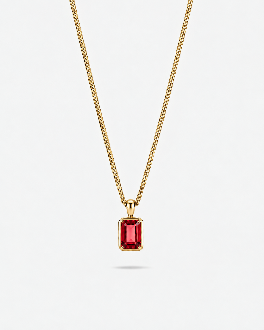 Ruby Pendant Necklace | 2 Carat 18K Gold 1