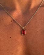 Ruby Pendant Necklace | 2 Carat 18K Gold 7