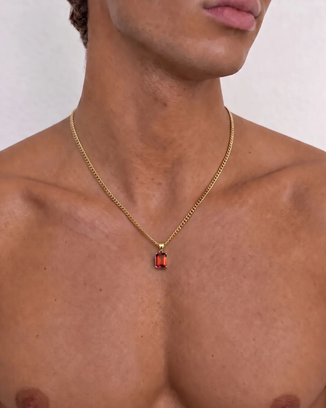 Ruby Pendant Necklace | 2 Carat 18K Gold 2