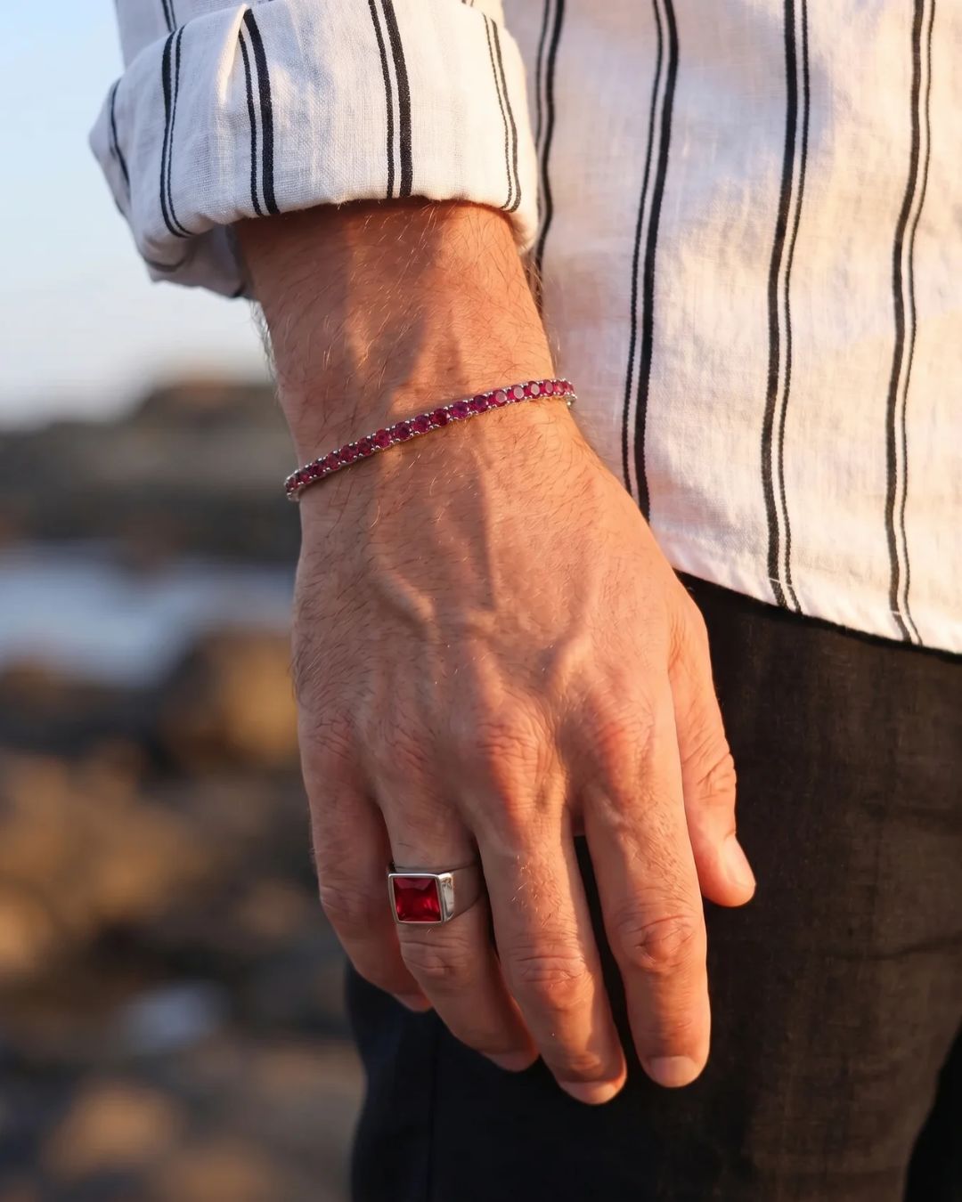 Ruby Ring | Titanium Steel 2