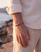 Ruby Tennis Bracelet 4mm | Stainless Steel Silver 2