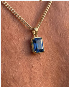 Sapphire Pendant Necklace | 1 Carat 18K Gold 4