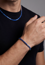 Tennis Necklace | Sapphire Blue Silver 2