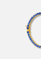 Reserva Tennis Bracelet | Sapphire Blue 14K Gold 7