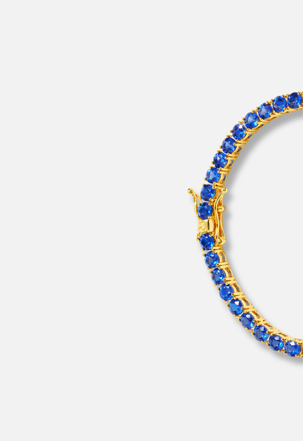 Reserva Tennis Bracelet | Sapphire Blue 14K Gold 7