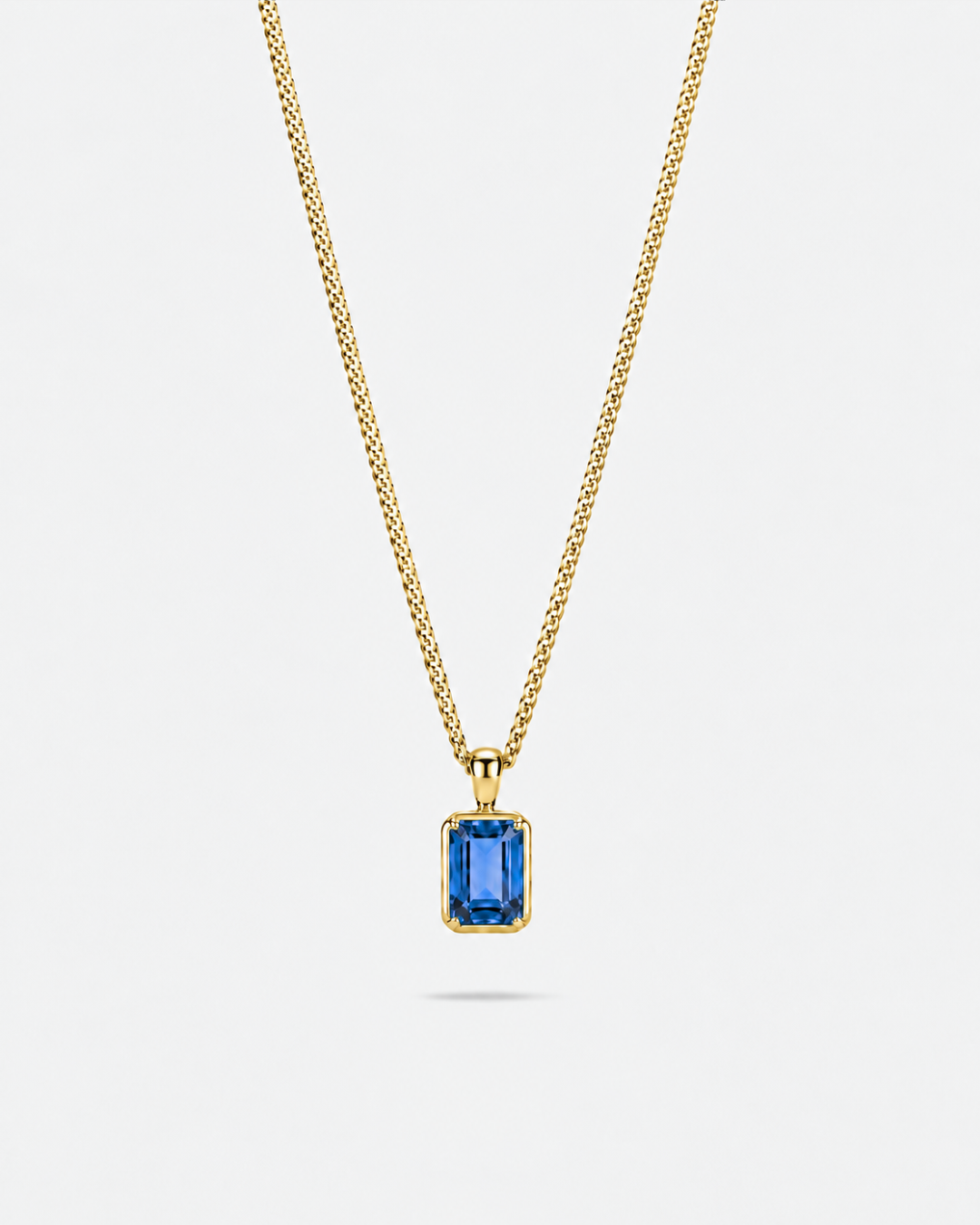 Sapphire Pendant Necklace | 2 Carat 18K Gold 1