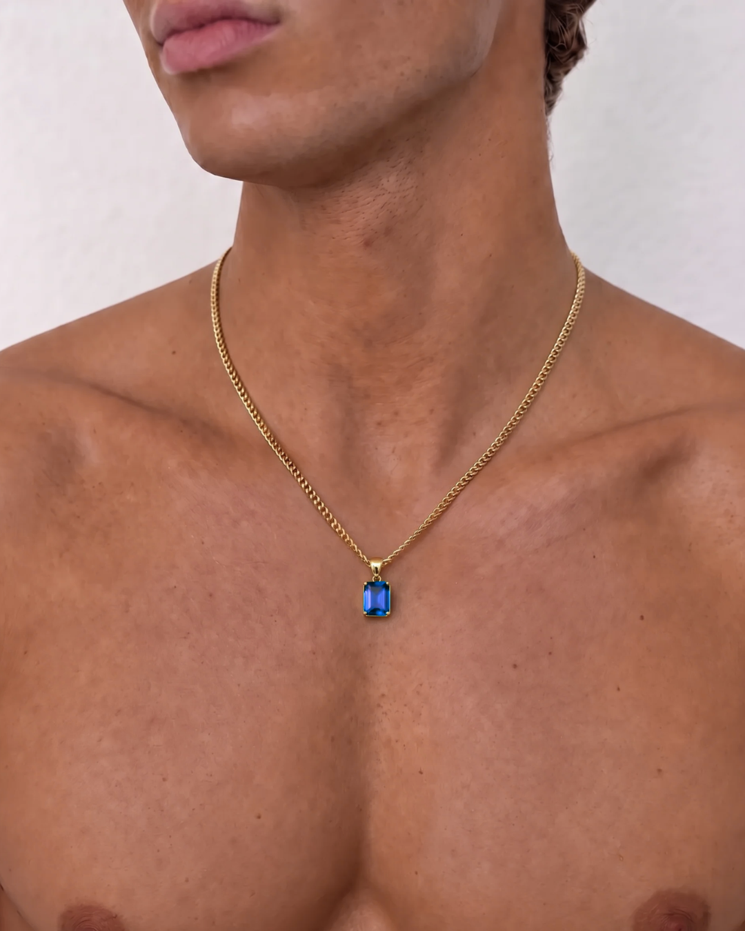 Sapphire Pendant Necklace | 2 Carat 18K Gold 3
