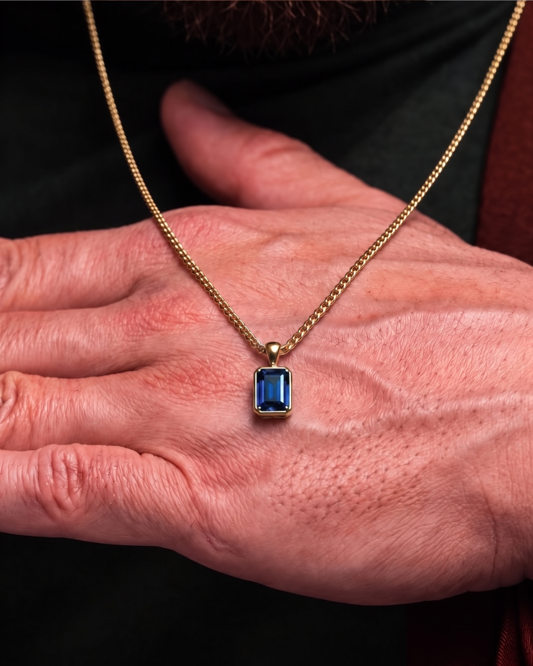 Sapphire Pendant Necklace | 2 Carat 18K Gold 2