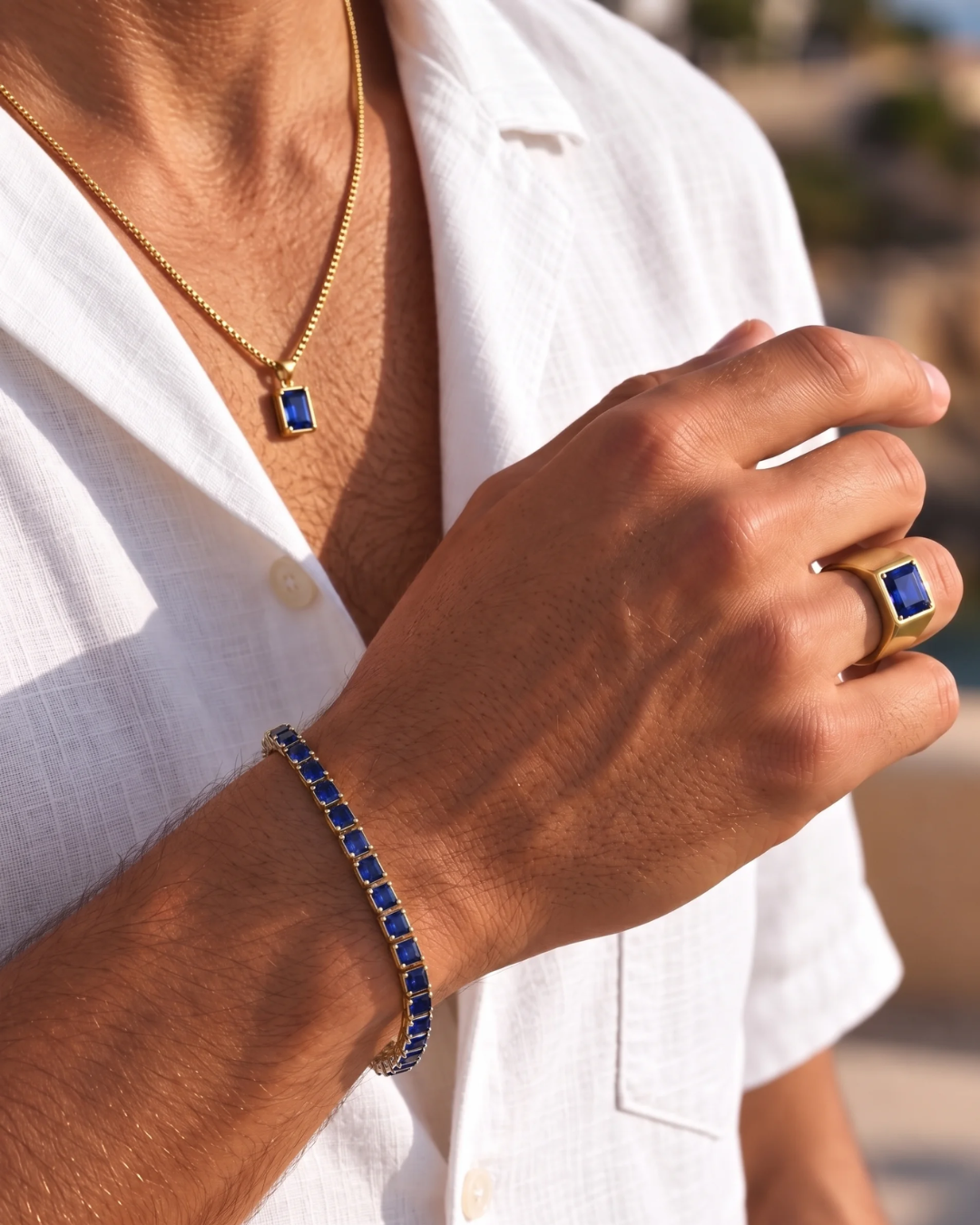 Sapphire Pendant Necklace | 2 Carat 18K Gold 7