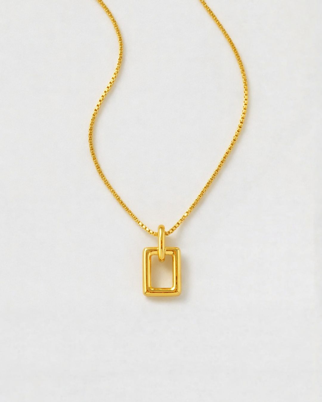 Silhouette Frame Necklace | Gold Plated 4