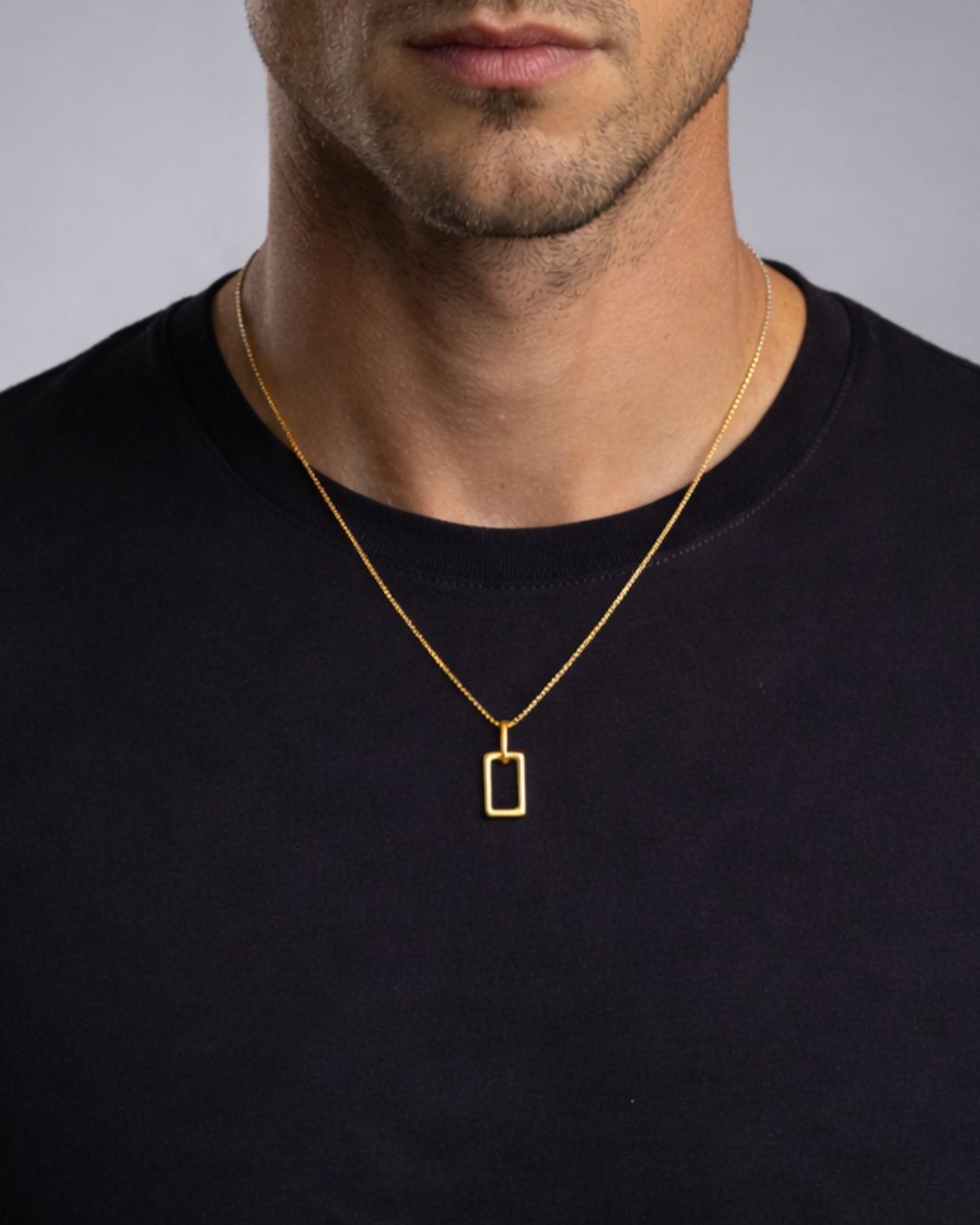 Silhouette Frame Necklace | Gold Plated 5