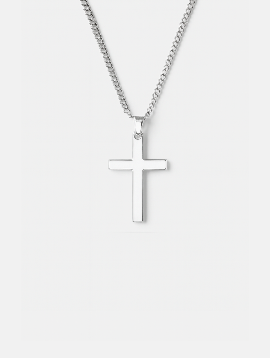 Eterna Cross Necklace | Platinum 1