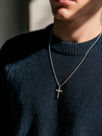 Eterna Cross Necklace | Platinum 2