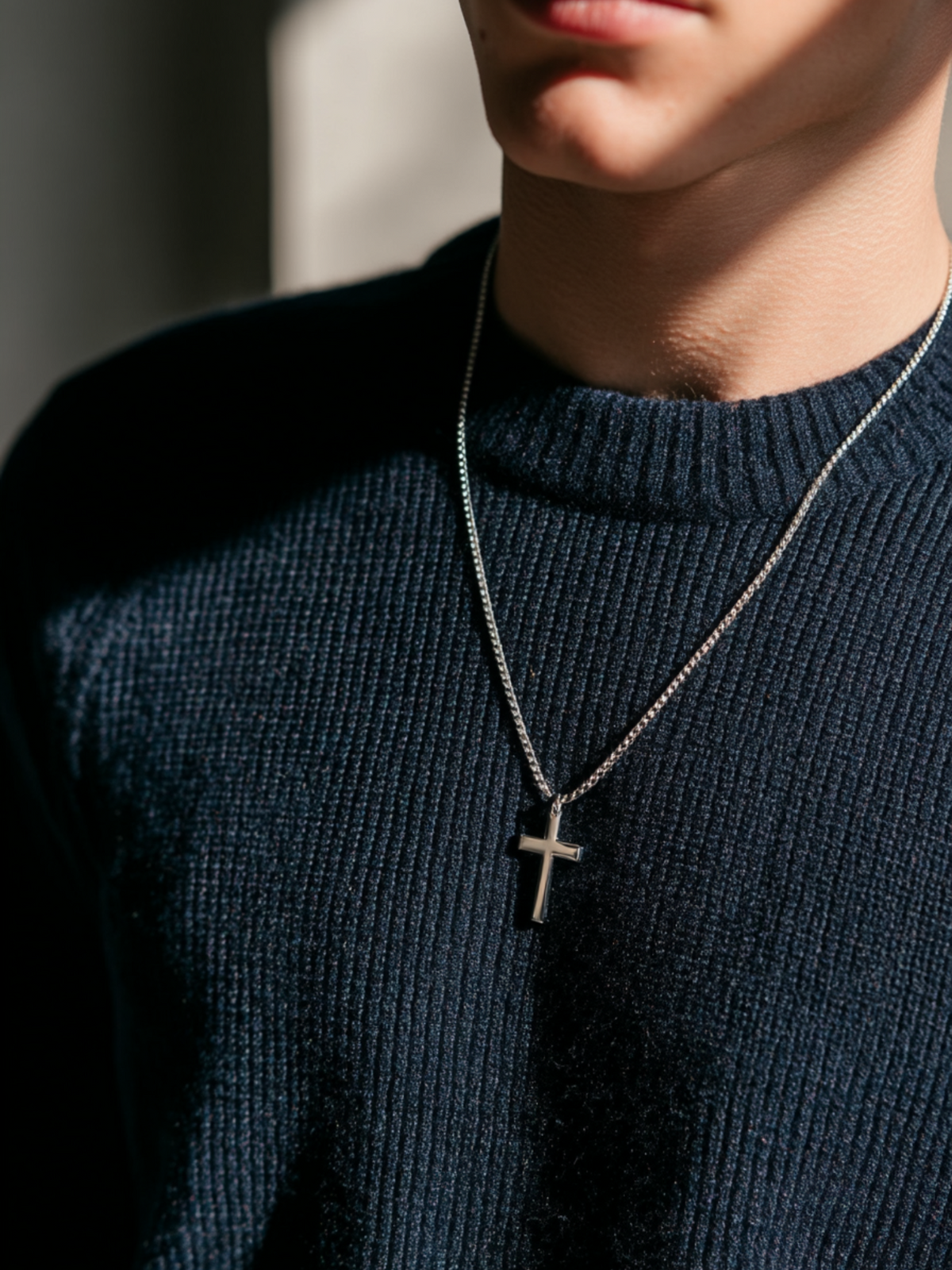 Eterna Cross Necklace | Platinum 2