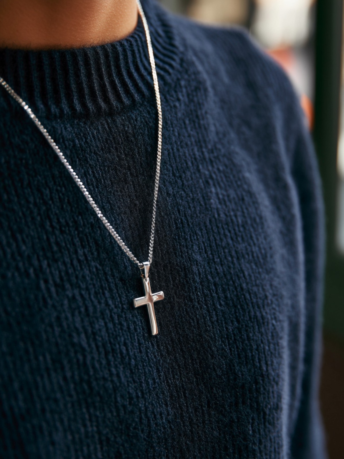 Eterna Cross Necklace | Platinum 3